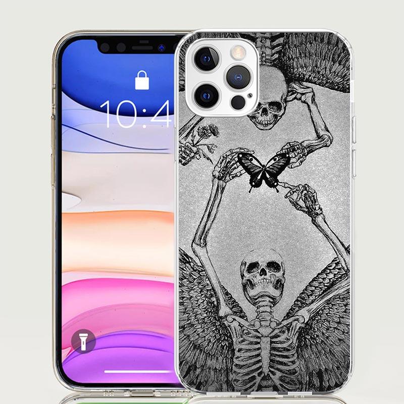 

Anatomy Skeleton Heart Lovey Kiss Phone Case for Apple iPhone 17 Air 16 15 Plus 14 + 13 Mini 12 11 Pro Max 7 8 SE 16Max Soft She iPhone 17