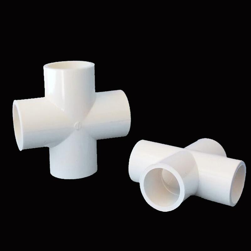 50/63mm PVC Pipe Cross Connector Garden Irrigation System Parts Tube 4 Way Adapter Fish Tank Supplies