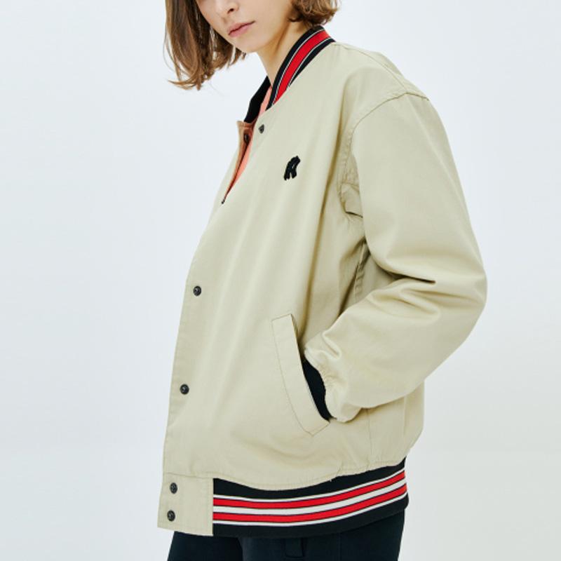 New MLB Base Logo Jackets Unisex Khaki 31JP05011-50B