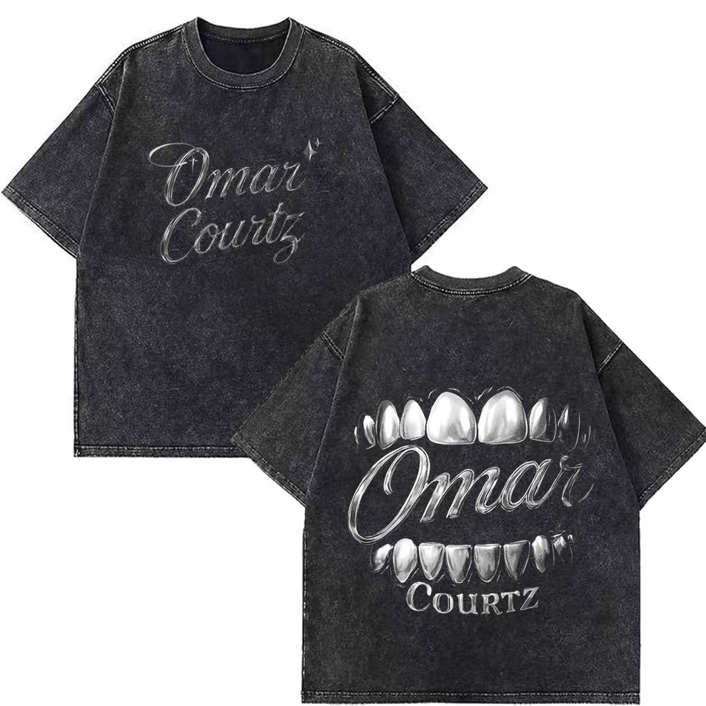 Rapper Omar Courtz Primera Musa Album Tour T Shirt Men Women Hip Hop Fashion T-shirt Casual Cotton Loose Vintage Washed T-shirts