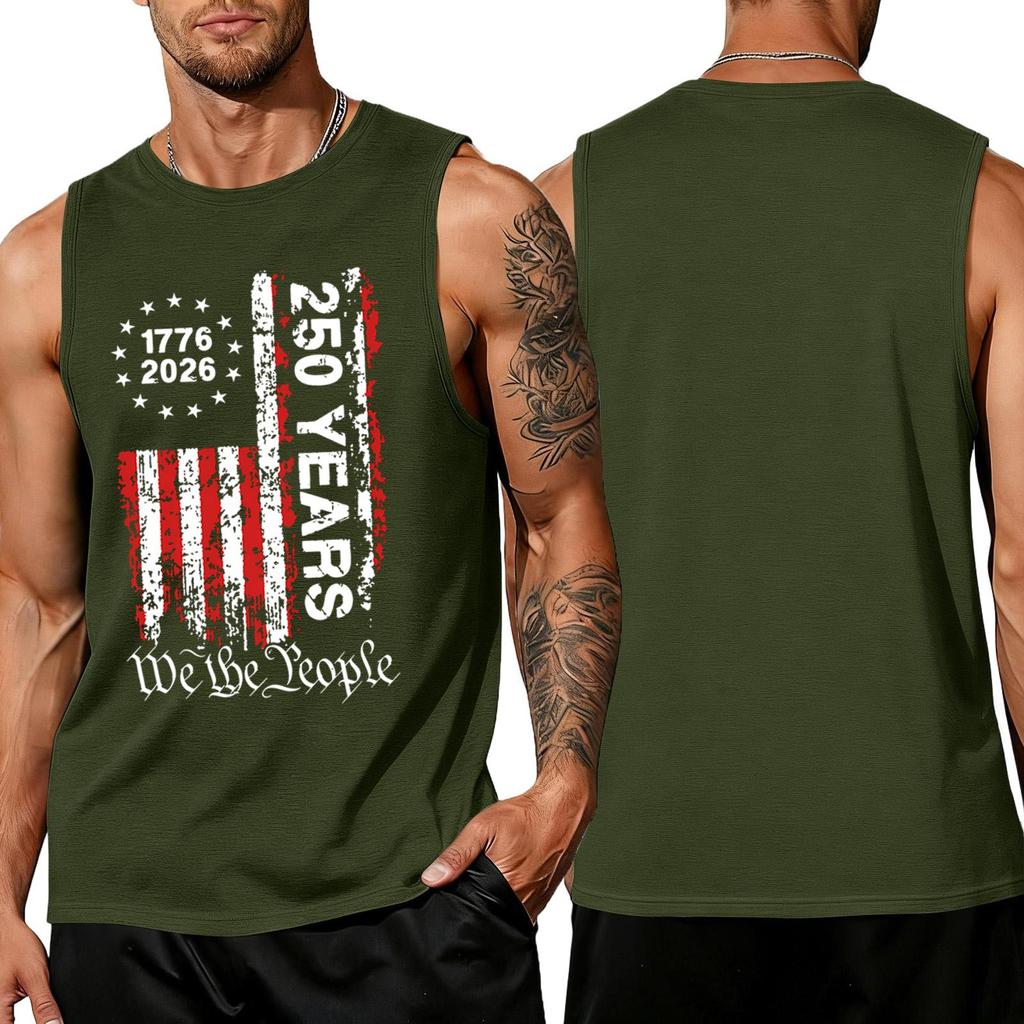 Pánské košile 4. července USA Svalnaté tílko Vlastenecká tílka
