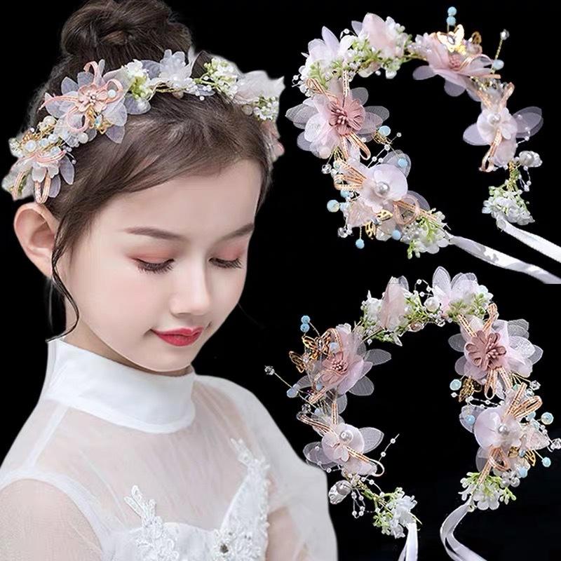 New high-value crystal mesh butterfly tassel hairpin hair accessories antique forest elf adult and children's hair accessories