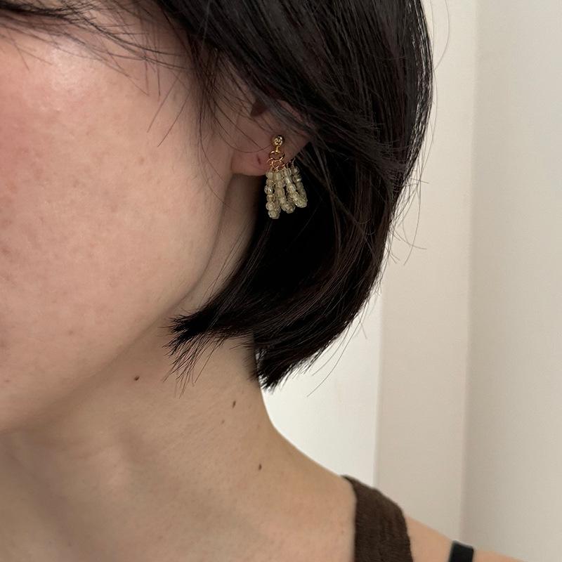 Love & Nancy Sonnet 2025 Iridescent Crystal Earrings: Korean Style, High-End Spring Collection