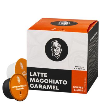 Cafe Capsulen Dolce Gusto kompatibel mit Latte Macchiato Caramel, 16 Kapseln