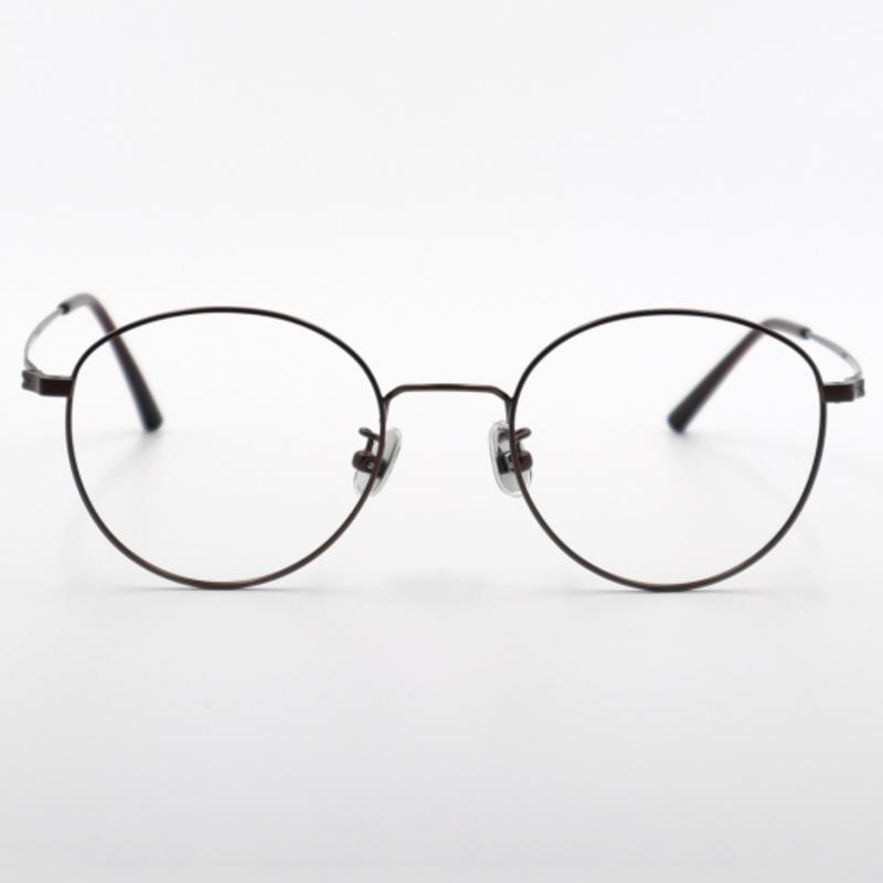 

aloeyewear [ALO BASIC] AL8202 1616M Cat s Round Brown Metal Glasses NONE