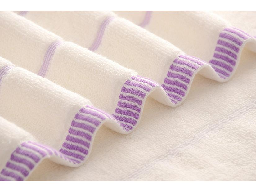 Lavender-Scented 32-Strand Cotton Bath Towel Set with Custom Logo Embroidery - 3-Piece Gift Box Collection