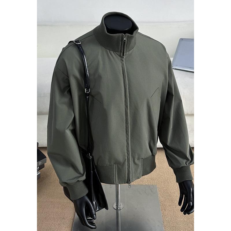 

Men s Retro Pilot Jacket: 2025 Spring/Autumn Loose Fit with Stand Collar M [100-110 lbs]
