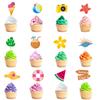 Party Summer Cake Toppers With Paper Flag Inserts Kids Birthday Prop Festival