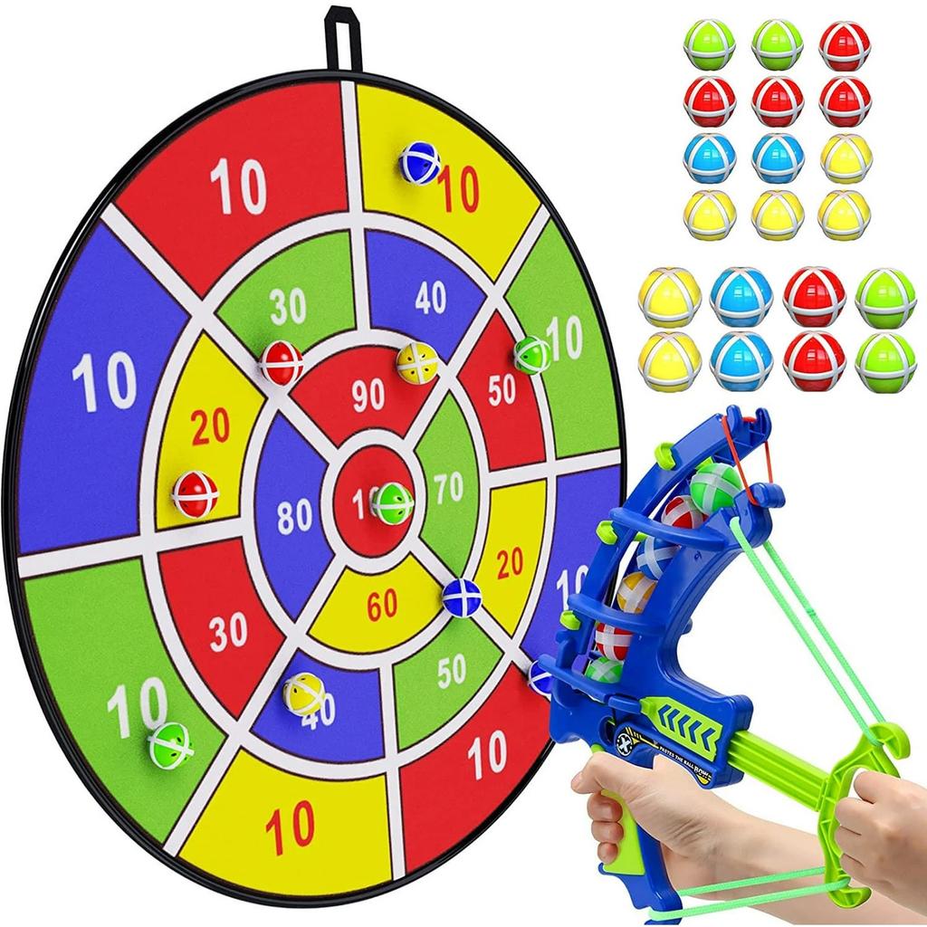 20 Balls Children Throw Sticky Ball Dartboard Boards Target Ball Kids Toys Set Indoor Sports Sucker Ball Game Family Sport Party