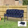 Bench Cushion, Bench Pad with Fastening Straps, for up to 3 People, Foam Filling, Seat Cushion