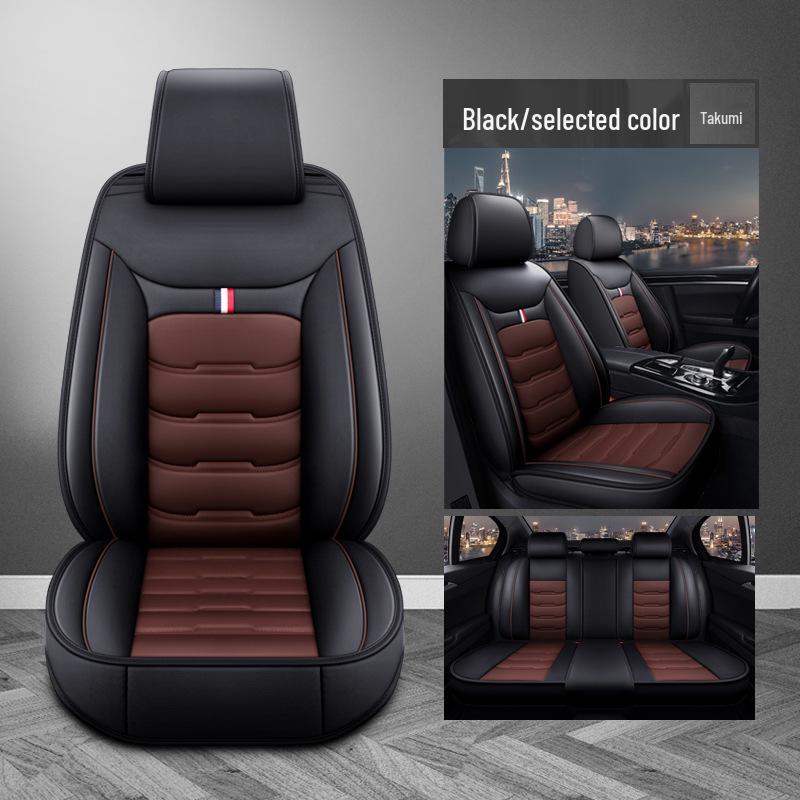 Universal Leather Car Seat Cushion - Washable, All-Season, Easy Care