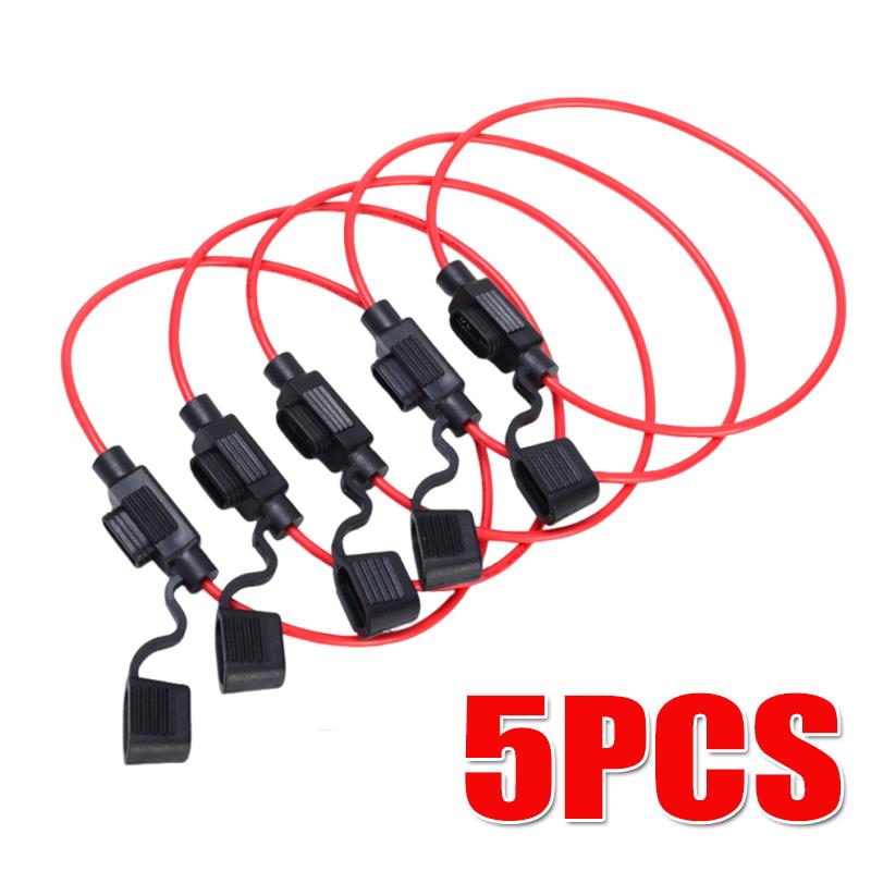 12V 30A 5/10pcs Mini Blade Car Fuse Holder Waterproof Fuse Socket In Line Cutoff Switch Adapter Splash-proof Box Fuse Holder