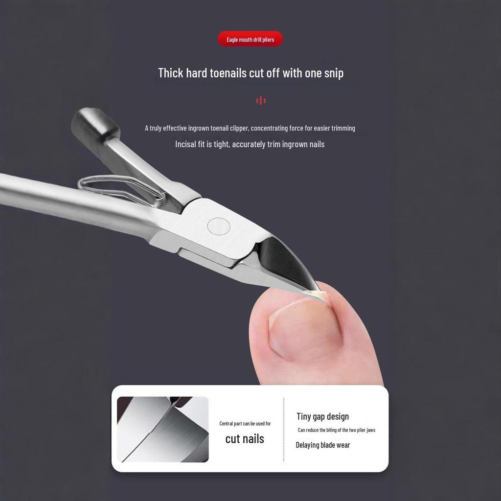 Eagle-Beak Toenail Clippers: Ingrown Nail Care Set for Pedicure