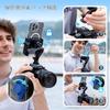 JJC Hot Shoe Camera and Smartphone Holder for Action Simultaneous Camera and Smartphone Portrait and Landscape Screw Drop Suitable for Stick GoPro