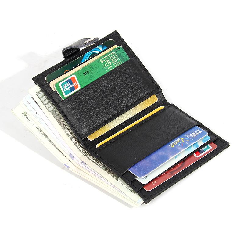 Damen Geldbörse aus echtem Leder, Bifold - Koreanischer Stil, Weiches Rindsleder, Mehrere Kartenfächer
