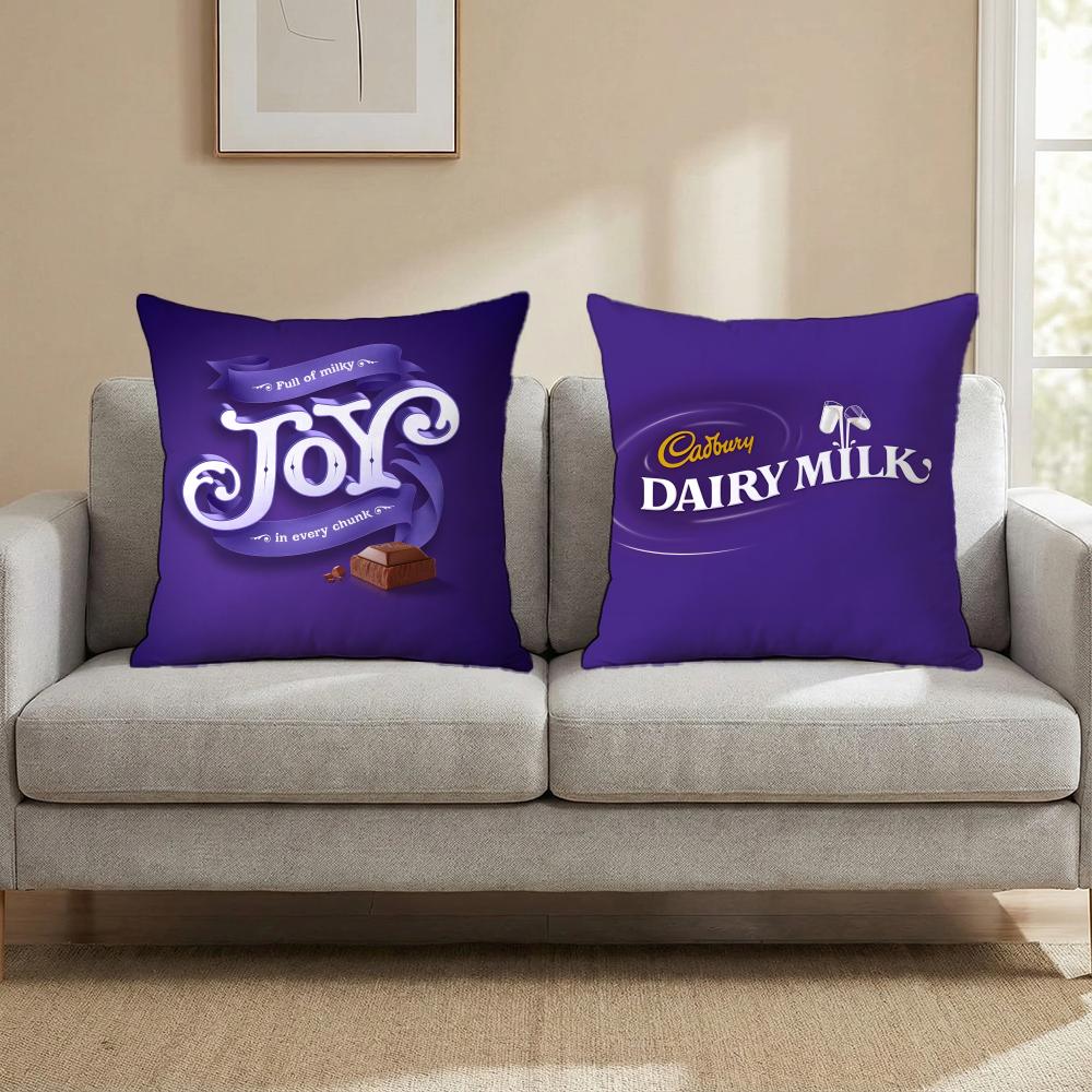 Cadbury Cushion Cover Multi-Scene Pillow Cover for Home & Car - Reversible, Soft & Durable for Daily Use