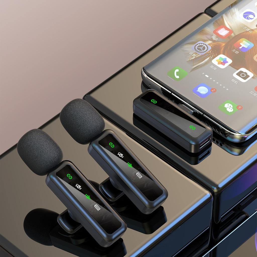 Microfono Lavalier Mini Wireless Bluetooth per Trasmissioni Live su Cellulare e Computer
