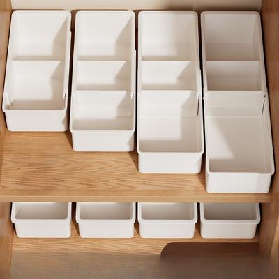 Die schubladengetrennte Aufbewahrungsbox ist mit einer eingebauten einziehbaren Kosmetiksortier- und Klassifizierungsfunktion ausgestattet.