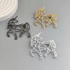 Stainless Steel Unicorn Hollow Lapel Pin Badge