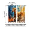 2 Pcs   Filtering Curtains (excluding Rods   Non-movable   Without Batteries) Colorful Horse for Use In Bedrooms and Living Rooms