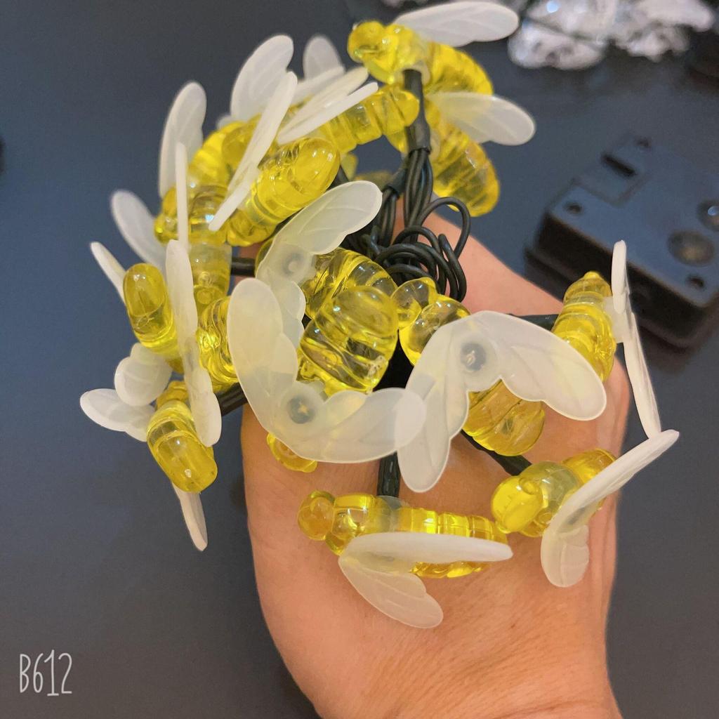 Waterproof Solar LED Bee String Lights for Outdoor Lawn & Christmas Decor