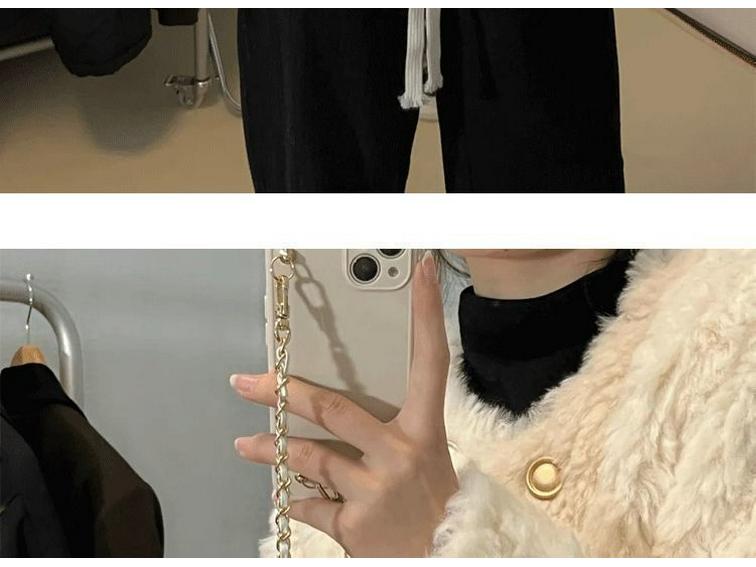 Women's Petite Chenille Angora Fur Coat - Winter 2025 Collection: Loose Fit, Plus Cotton, Stylish and Soft
