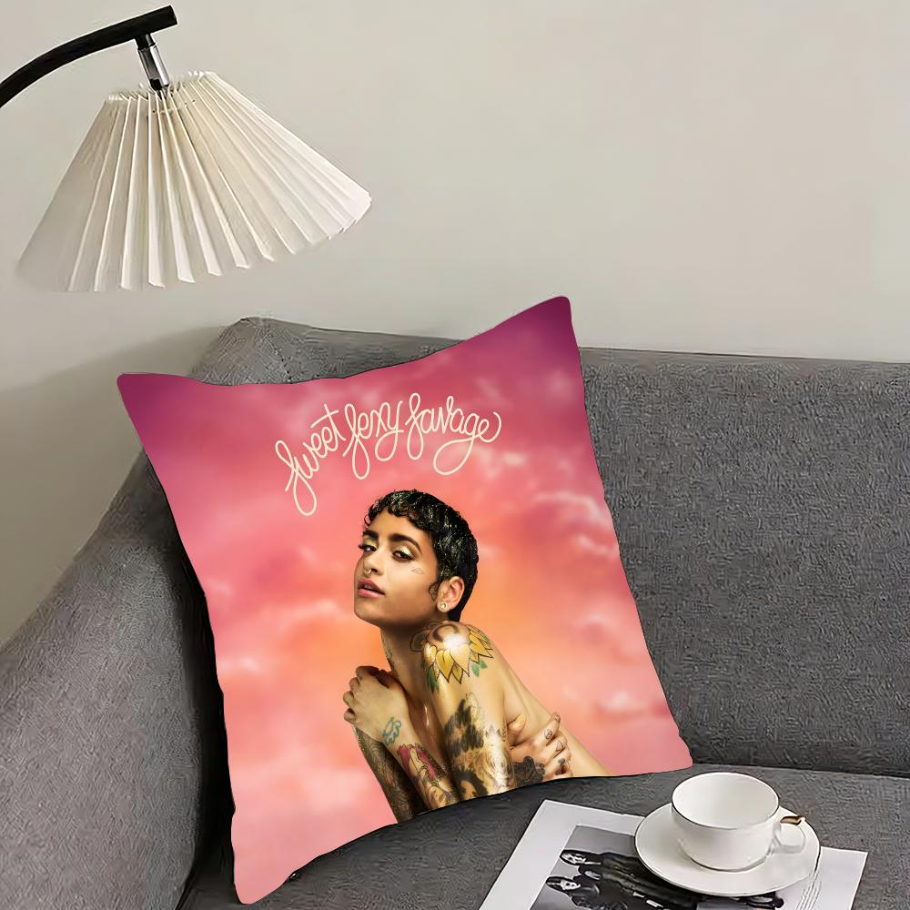 Singer K-Kehlani Cushion Cover Reversible Plush Pillow Cover – For car, sofa, bedroom, perfect as a gift.