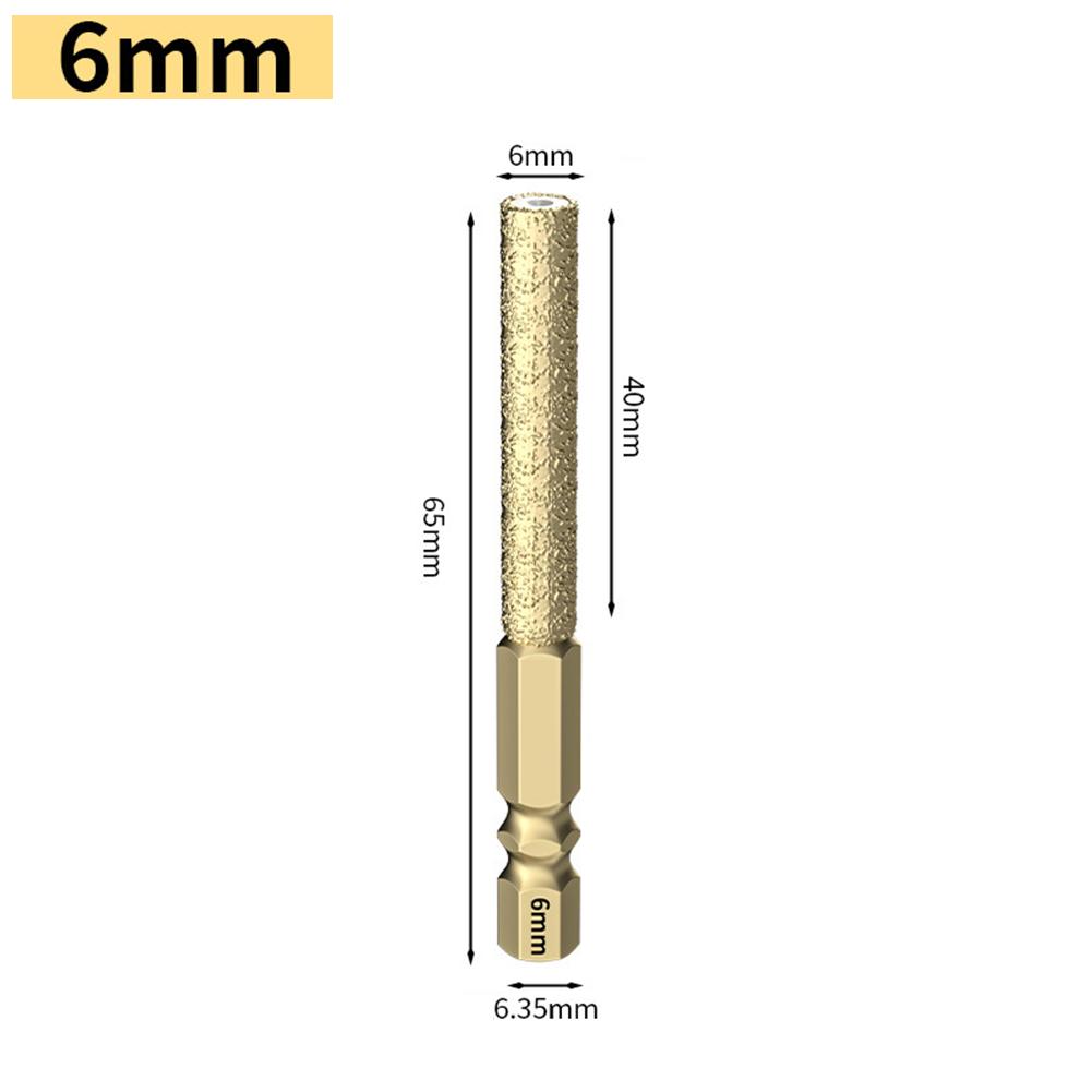 

Hex Shank Emery Drill Bit For Dry Drilling Tool for Concrete Marble Tile 8mm