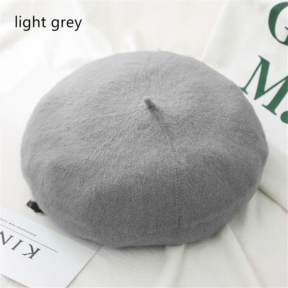 Wool Beret Hats Women Winter French Hat Girls Solid Color Fashion Autumn Winter Beret Hat For Women Flat Cap Hat Felt Berets