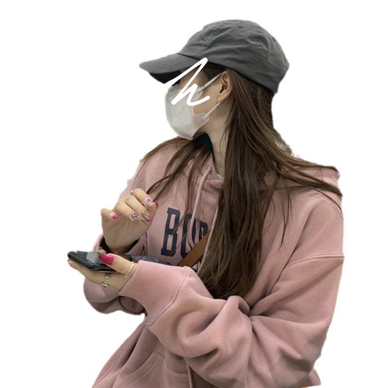 Padded Hooded Sweater Female Autumn and Winter Loose Ladies Student Tops Fashion Retro Versatile Sweatshirt