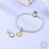 Copper Beaded Pendant Shiny Zirconia Sunflower Flower Original 3Mm Bracelet Women Fine Jewelry