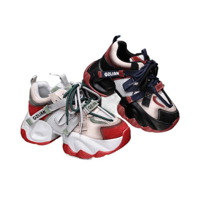 2025 New Classic Women's Sneakers Versatile Casual Shoes Thick Soled Height Boosting Lightweight Sports Running Shoes