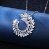Simple And Versatile, Slightly Inlaid Zircon Leaf Necklace, Collarbone Chain, Female Necklace.