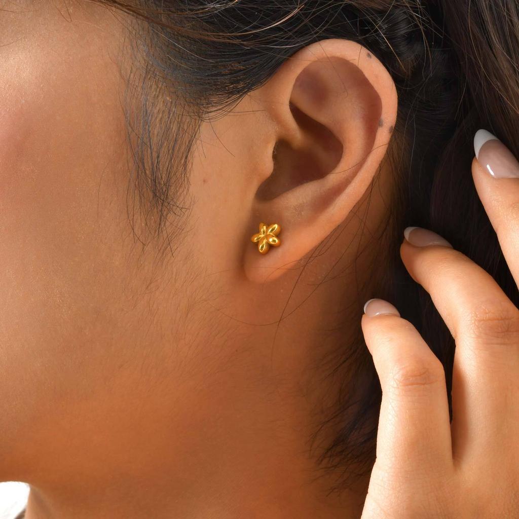 Vnox Damen Kleine Hübsche Blumen Ohrstecker Edelstahl Mode Statement Knorpel Ohrschmuck Geschenke