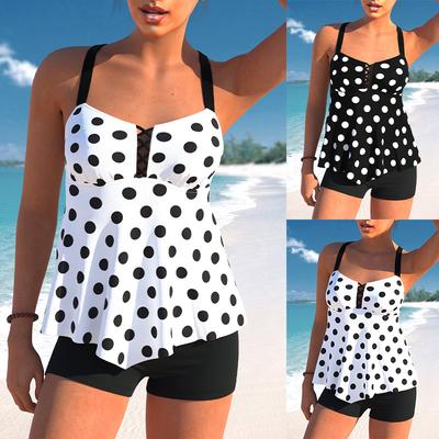 Costumi da bagno con stampa alla moda estiva 2024, costumi da bagno sexy a vita alta da donna, costumi da bagno due pezzi da donna, costumi da bagno tankini, abbigliamento da spiaggia