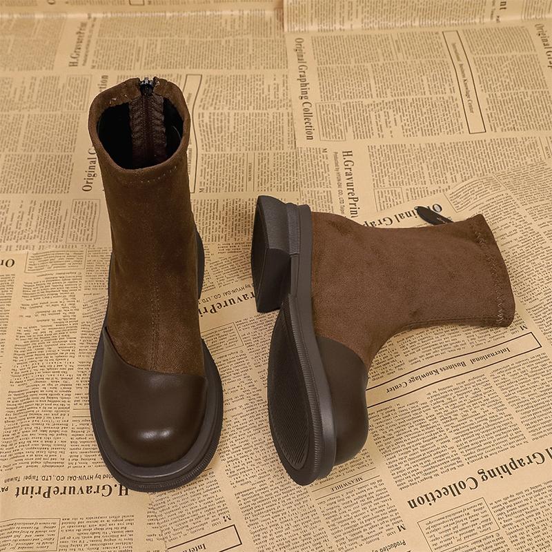 Ankle Boots for Women's Heels Shoes Suede Fashion Casual Dress Winter Boots  Designer Retro New Comfort Short Mujer De Botas