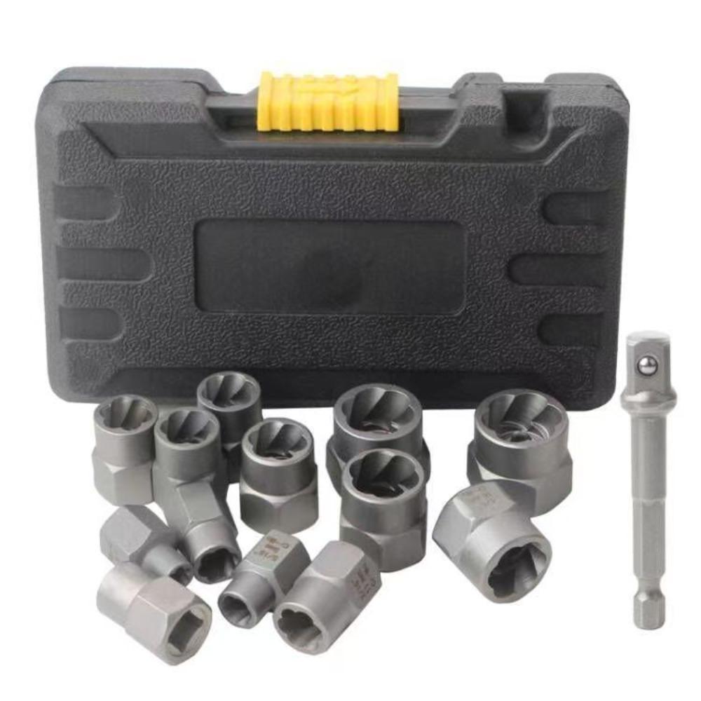 14 Pcs Impact Bolt & Nut Remover Set Bolt Extractor Tool Set Car Repair Tools with Solid Storage Case Car Accessories