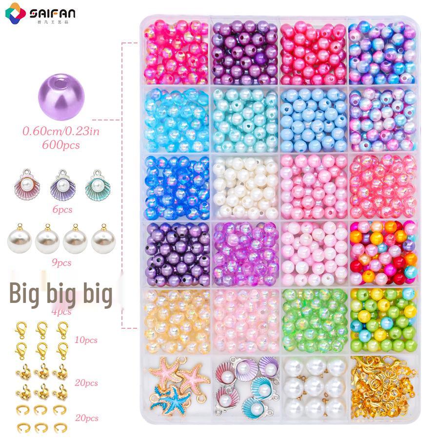 Cross-Border Ocean Pearl Stringing DIY Set: Acrylic Bead Jewelry Accessories