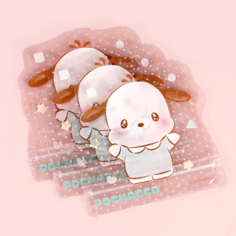 

[Sanrio] Набор из 3 штук fancy-пакетов на молнии с вырезанным Почако Single product