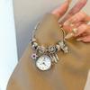 Light Luxury Goods Women Watch Pendant Round Dial Quartz Wristwatch Delicate Bracelet Watches Waterproof Luxury Ladies Gift