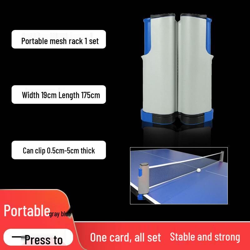 Portable Retractable Table Tennis Net with Indoor/Outdoor Stand and Net Cloth