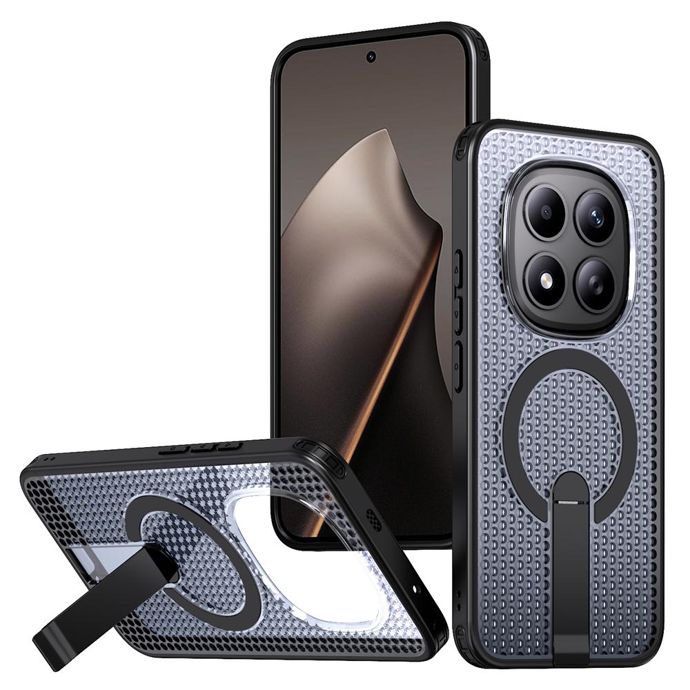 KEYSION Hollow Heat Dissipation Case for Redmi Note 15 Pro+ 5G 15 Pro 4G Magnetic Cooling Hide Stand Shockproof Phone Back Cover
