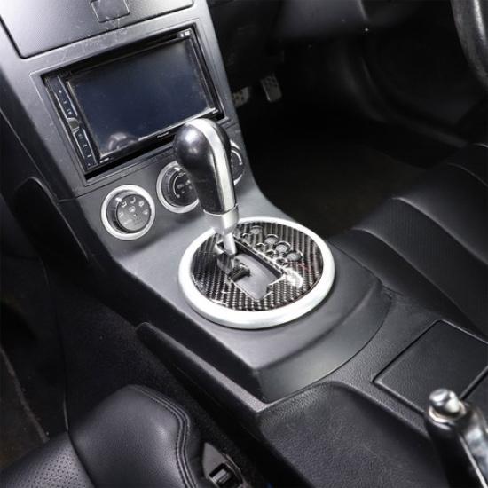 Carbon Fiber Interior Gear Shift Panel Cover Trim Fit For Nissan 350Z 2003-2006