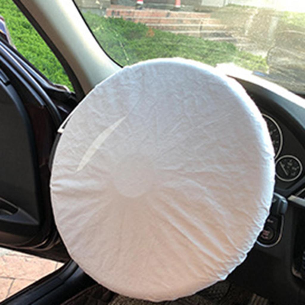 Car Steering Wheel Sun Block Silver Coated Cloth Sun Shade Cover Auto Steering Wheel Sheath Sunscreen Insulation Accessories