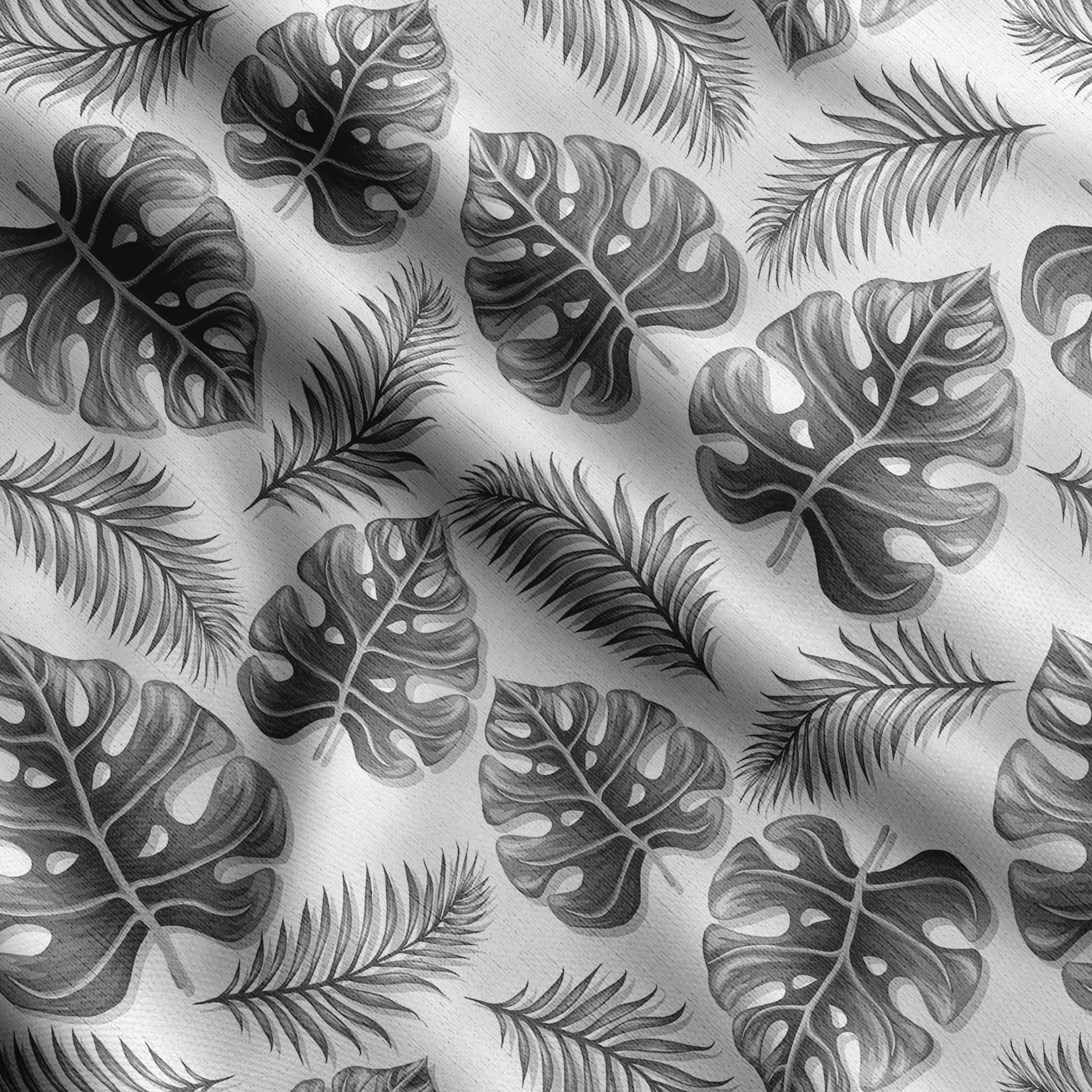 

Soimoi Leaves Print, бавовняний кембрік, стьобальна тканина, продана The Yard шириною 42 дюйми, бавовняна тканина середньої щільності, 42 Inch Wide - Cotton Cambric білий