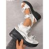 Grote Maat Dames Sandalen Zomer Ronde Neus Muffin Dikke Zool Strass