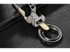Aoma Customizable Men's Stainless Steel Keychain with Belt Loop Pendant