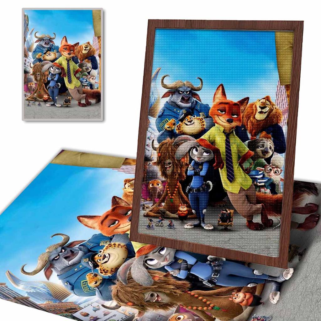 DIY Diamond Painting Zootopia Cross Stitch Kit Mosaic Art Diamond Painting Full Circle Diamond Home Decoration