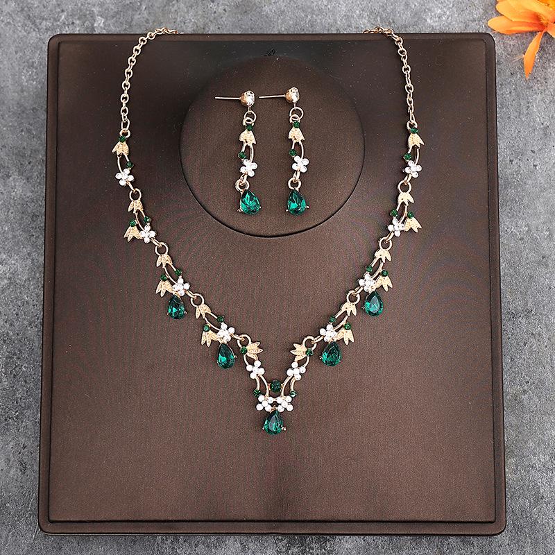 

Комплект свадебных украшений в корейском стиле - Корона, Ободок, Серьги, Ожерелье и Аксессуары для волос для свадебных платьев.