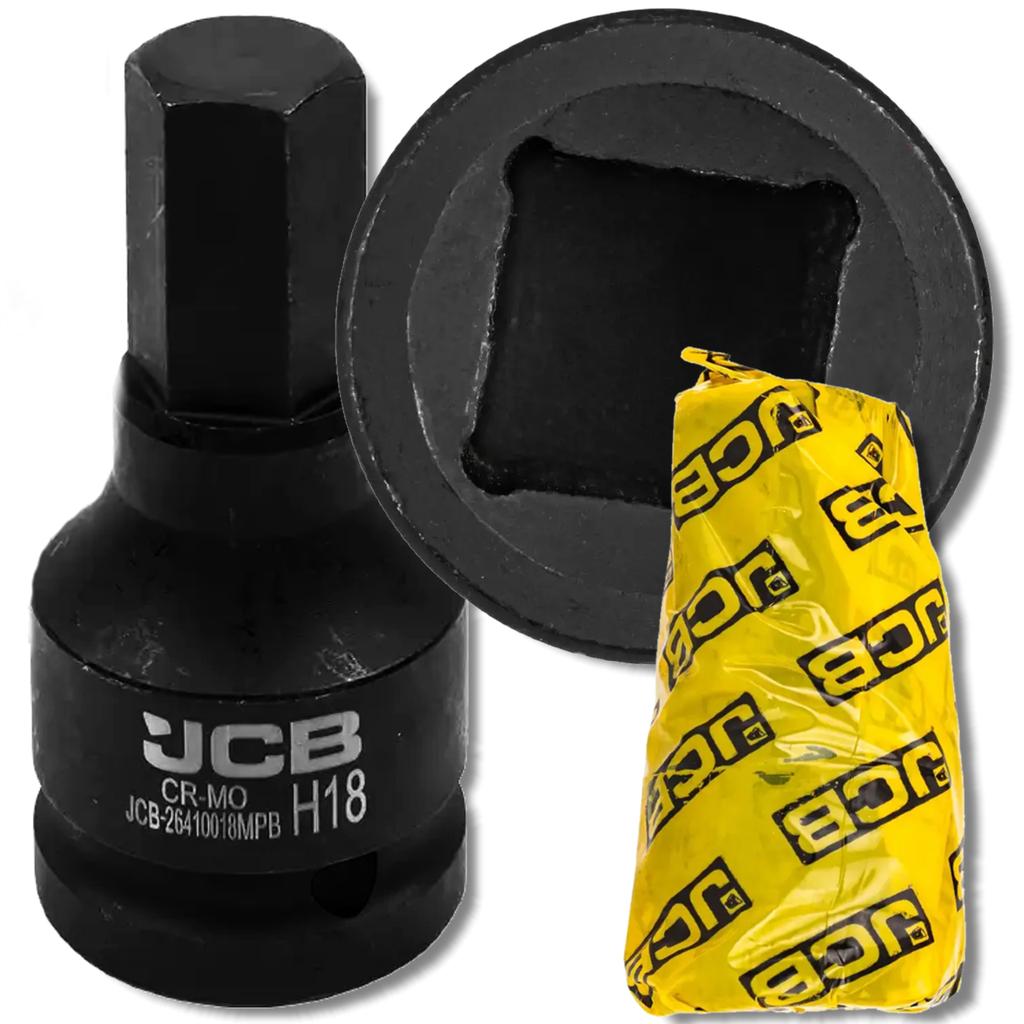JCB Impact Bit Socket 3/4" 18mm 6-point Cr-Mo Socket Wrench